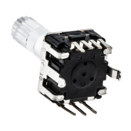 1 pcs - TE Connectivity 24 Pulse Incremental Mechanical Rotary Encoder with a 6.8 mm Knurl Shaft (Not Indexed), Through Hole