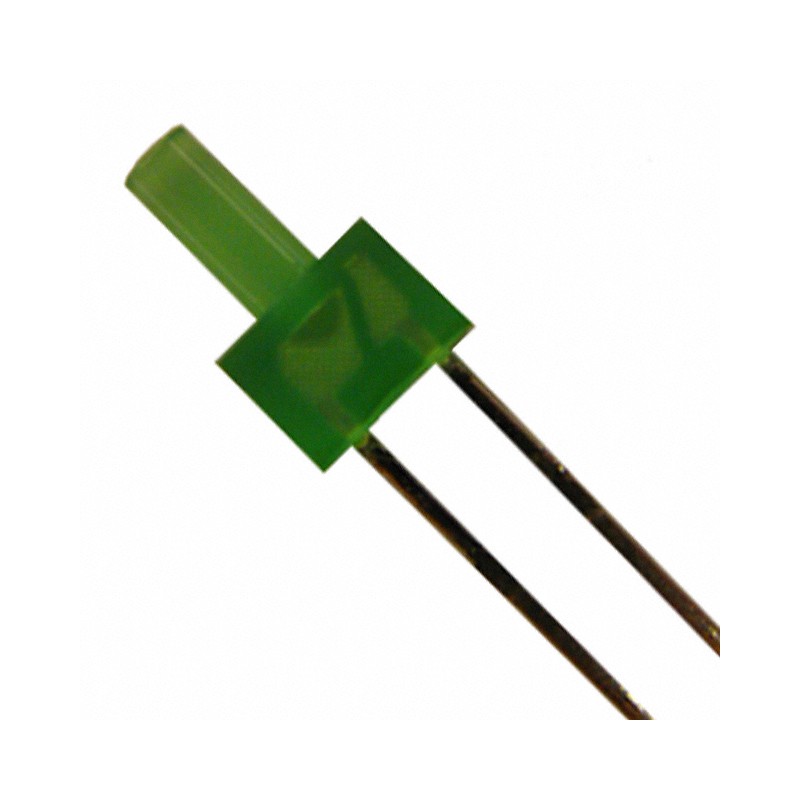 10 pcs : XLUG13D - LED GREEN DIFF FLAT TOP LED T/H