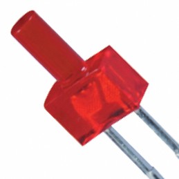 10 pcs : XLUR13D - LED RED DIFFUSED FLAT TOP T/H