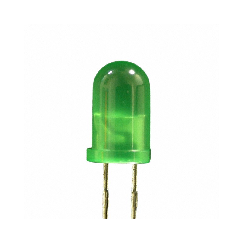 10 pcs : XCVG12D - LED GREEN DIFFUSED T-1 3/4 T/H