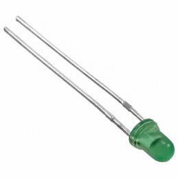 10 pcs : WP132XGD - LED GREEN DIFFUSED T-1 T/H