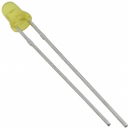 10 pcs : WP132XYD - LED YELLOW DIFFUSED T-1 T/H