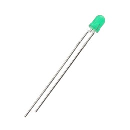 10 pcs : MV54643 - LED GREEN DIFFUSED T-1 T/H