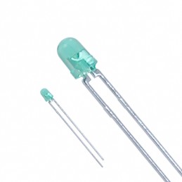 10 pcs : LTL-4232N - LED GREEN CLEAR T-1 T/H