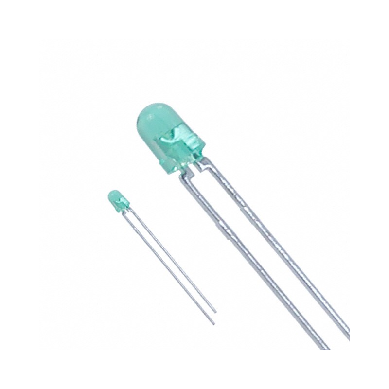 10 pcs : LTL-4232N - LED GREEN CLEAR T-1 T/H