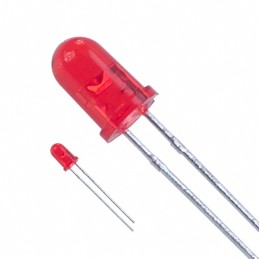 10 pcs : LTL-307EE - LED RED CLEAR T-1 3/4 T/H