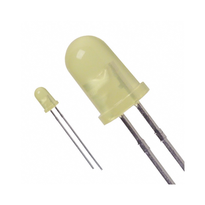 10 pcs : LTL-307Y - LED YELLOW DIFFUSED T-1 3/4 T/H