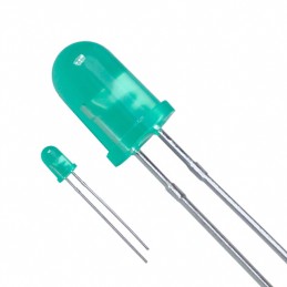 10 pcs : LTL-307G - LED GREEN DIFFUSED T-1 3/4 T/H