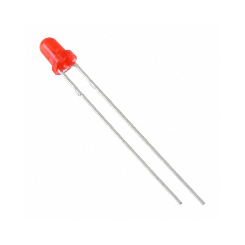 10 pcs : LTL-4221 - LED RED DIFFUSED T-1 T/H