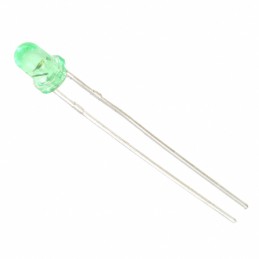 10 pcs : LTL-4232 - LED GREEN CLEAR T-1 T/H