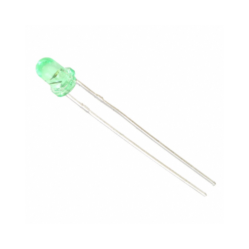 10 pcs : LTL-4232 - LED GREEN CLEAR T-1 T/H