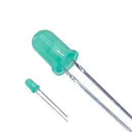 10 pcs : LTL2R3KG - LED GREEN DIFFUSED T-1 3/4 T/H