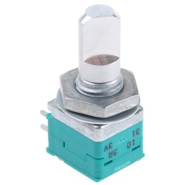 1 pcs - Alps Alpine 10kΩ Rotary Potentiometer 2-Gang Through Hole, RK09712200MC