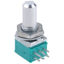 1 pcs - Alps Alpine 10kΩ Rotary Potentiometer 2-Gang Through Hole, RK09712200MC