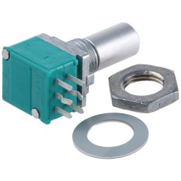 1 pcs - Alps Alpine 10kΩ Rotary Potentiometer 2-Gang Through Hole, RK09712200MC