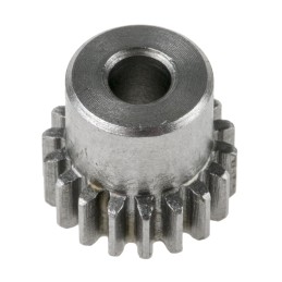 1 pcs - RS PRO Steel 18 Teeth Spur Gear, 0.8 Module, 5mm Bore Diam, 14.4mm Pitch Diam, 12mm Hub Diam