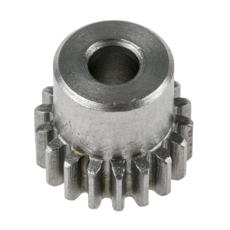 1 pcs - RS PRO Steel 18 Teeth Spur Gear, 0.8 Module, 5mm Bore Diam, 14.4mm Pitch Diam, 12mm Hub Diam