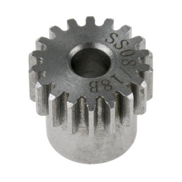 1 pcs - RS PRO Steel 18 Teeth Spur Gear, 0.8 Module, 5mm Bore Diam, 14.4mm Pitch Diam, 12mm Hub Diam