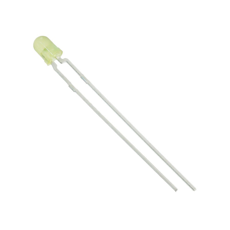 10 pcs : HLMP1719 - LED YELLOW DIFFUSED T-1 T/H