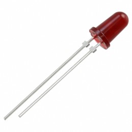 10 pcs : MV5025A - LED RED DIFFUSED T-1 3/4 T/H