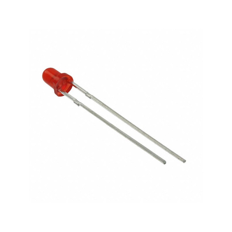 10 pcs : MV5774C - LED RED DIFFUSED T-1 T/H