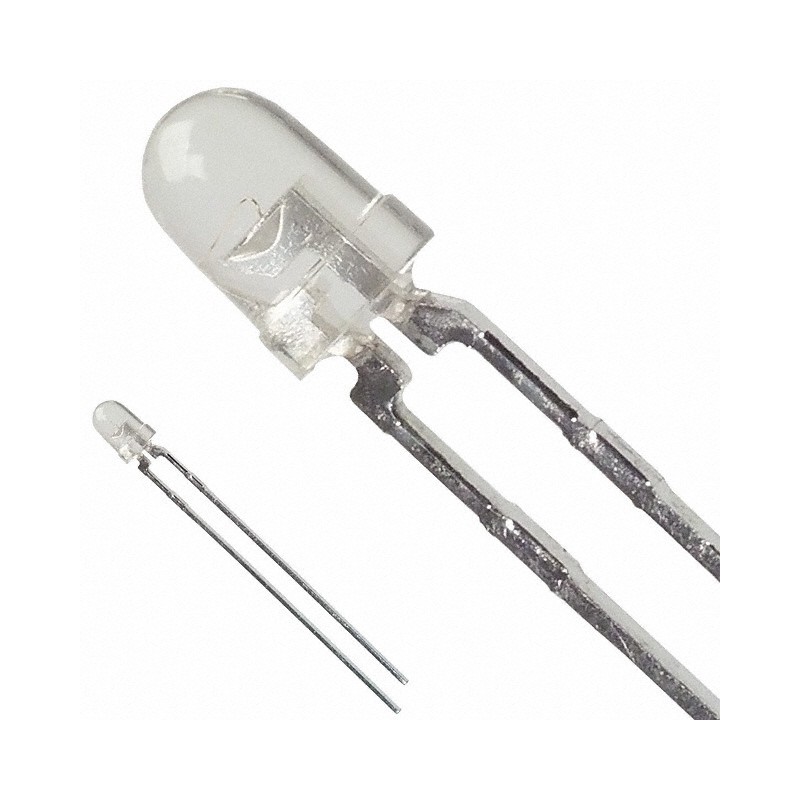 10 pcs : HLMP-1420 - LED YELLOW CLEAR T-1 T/H