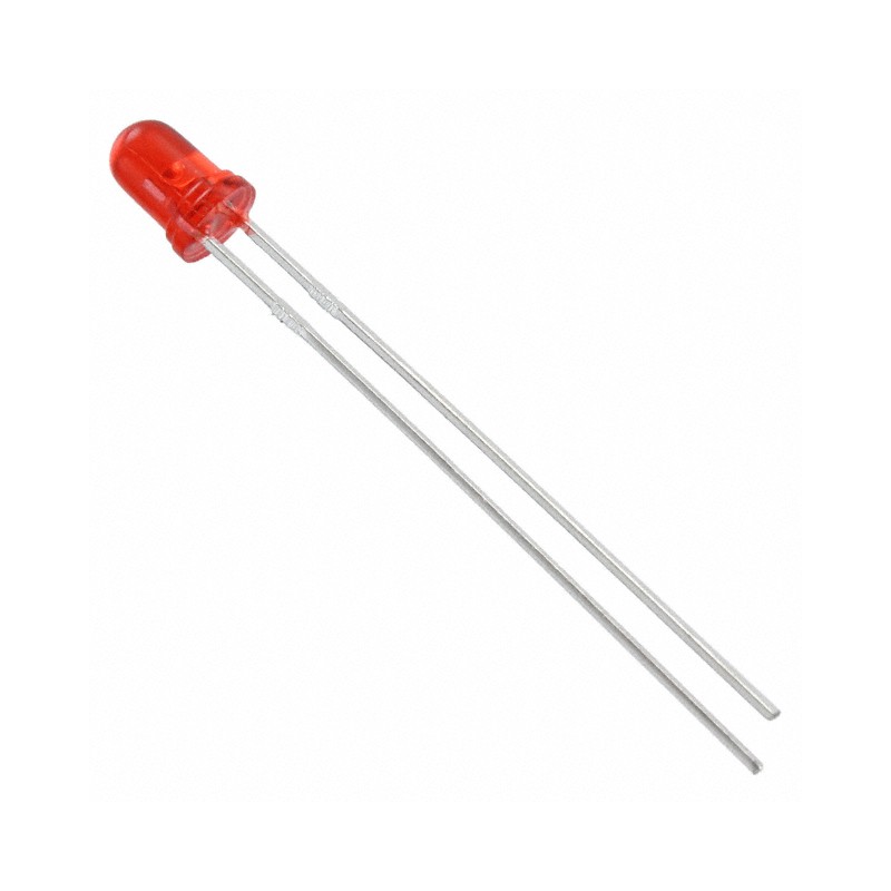 10 pcs : HLMP-Y301-F0000 - LED RED CLEAR T-1 T/H