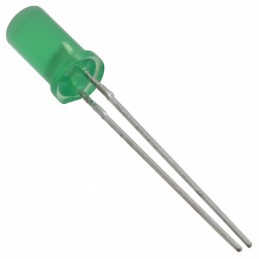 10 pcs : WP483GDT - LED GREEN DIFFUSED T-1 3/4 T/H