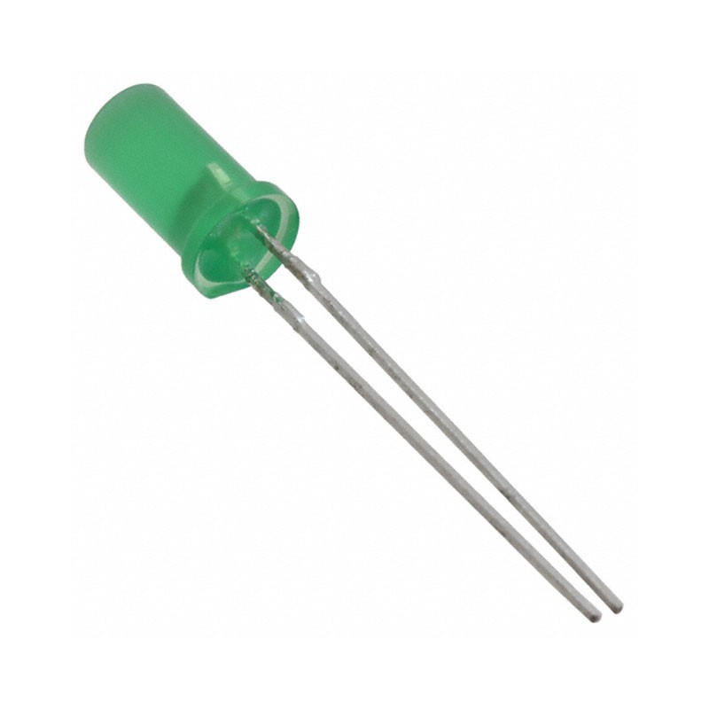 10 pcs : WP483GDT - LED GREEN DIFFUSED T-1 3/4 T/H