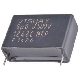 1 pcs - Vishay MKP1848C DC-Link Polypropylene Film Capacitor, 500V dc, ±5%, 5μF, Through Hole