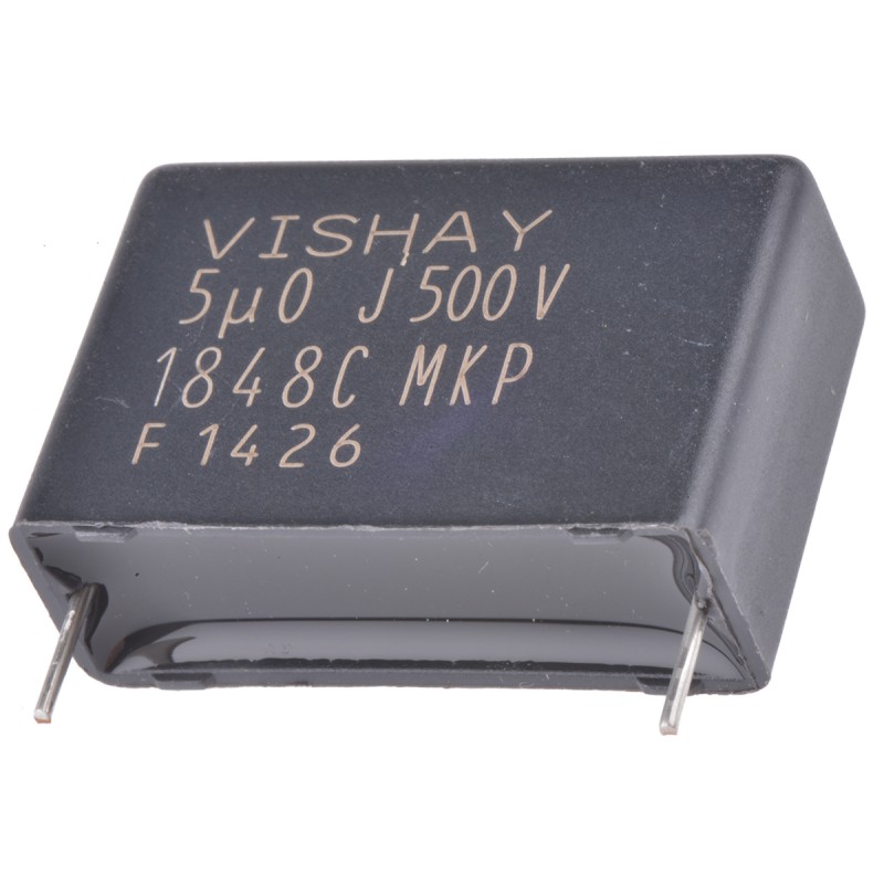 1 pcs - Vishay MKP1848C DC-Link Polypropylene Film Capacitor, 500V dc, ±5%, 5μF, Through Hole