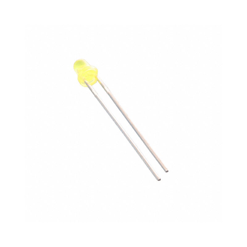 10 pcs : QBL7Y60D - LED YELLOW DIFFUSED T-1 T/H
