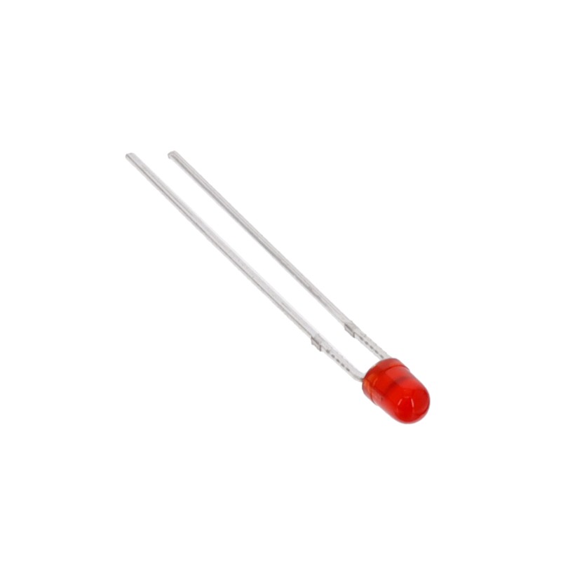 10 pcs : 3SRD-S - LED RED DIFFUSED T-1 T/H