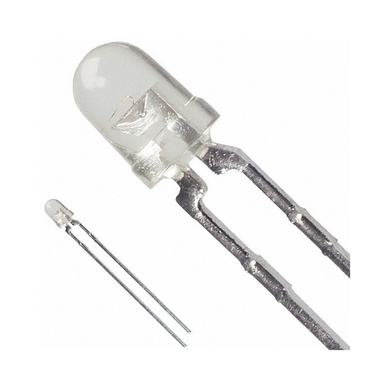 10 pcs : HLMP-1440 - LED YELLOW CLEAR T-1 T/H