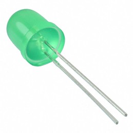 10 pcs : WP793GD - LED GREEN DIFFUSED 8MM ROUND T/H