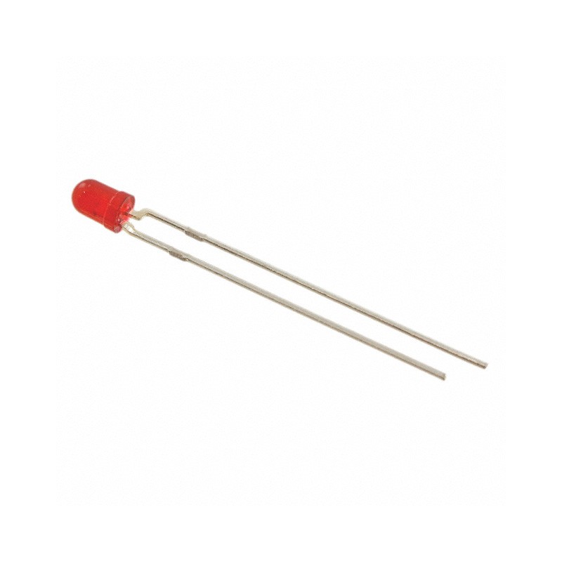 10 pcs : HLMP1301 - LED RED DIFFUSED 3MM T/H