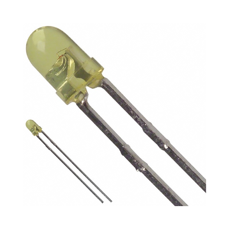 10 pcs : SSL-LX3044YT - LED YELLOW CLEAR T-1 T/H