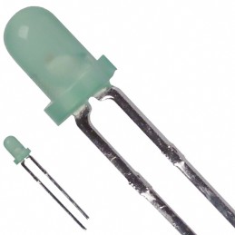 10 pcs : SSL-LX3052GD - LED GREEN DIFFUSED T-1 T/H