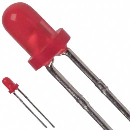 10 pcs : SSL-LX3052ID - LED RED DIFFUSED T-1 T/H