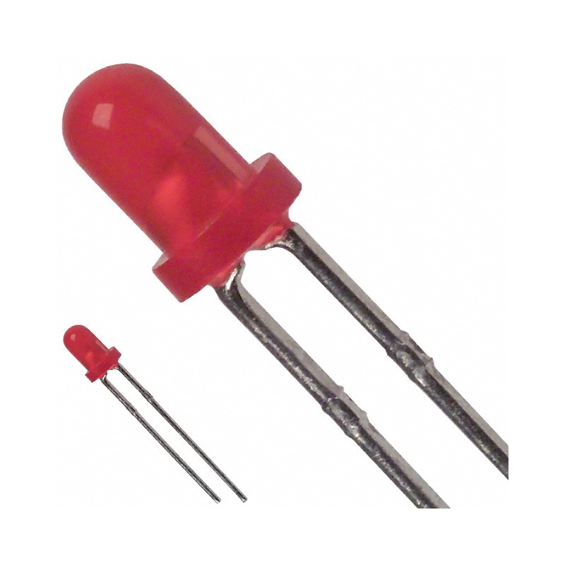 10 pcs : SSL-LX3052ID - LED RED DIFFUSED T-1 T/H