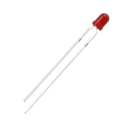 10 pcs : HLMP1700 - LED RED DIFFUSED T-1 T/H