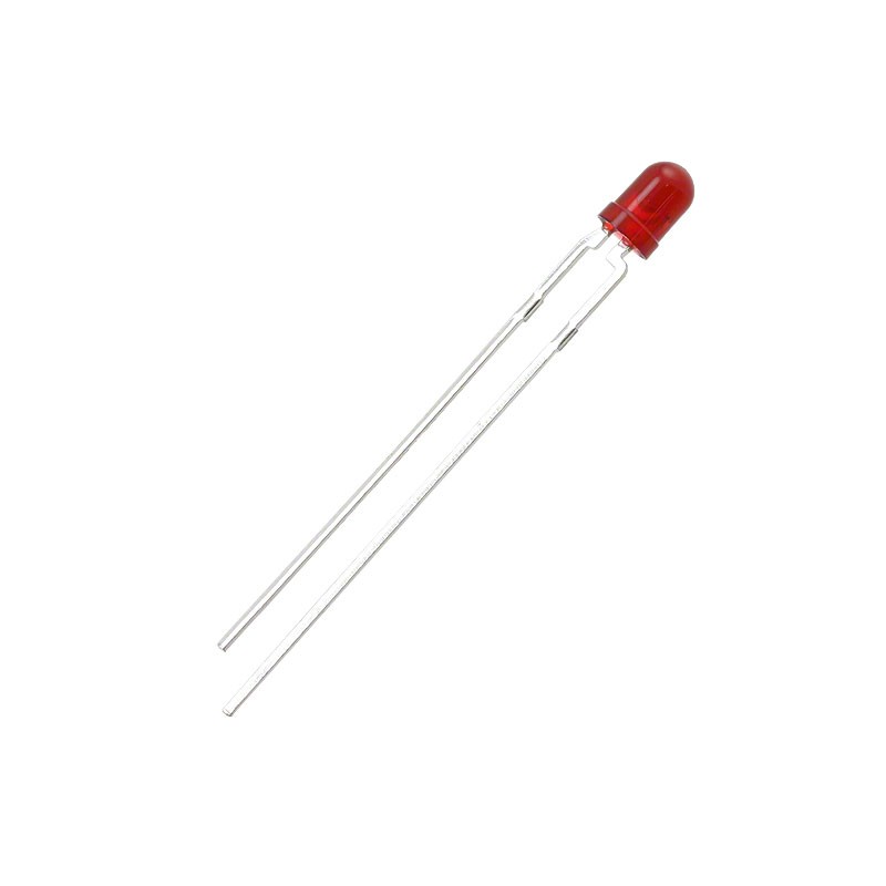 10 pcs : HLMP1700 - LED RED DIFFUSED T-1 T/H