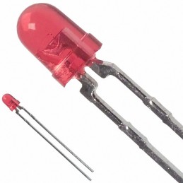 10 pcs : HLMP-1321 - LED RED CLEAR T-1 T/H