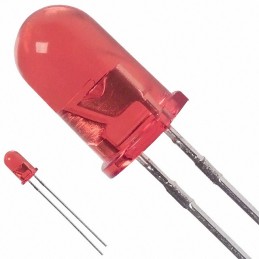 10 pcs : HLMP-3316 - LED RED CLEAR T-1 3/4 T/H