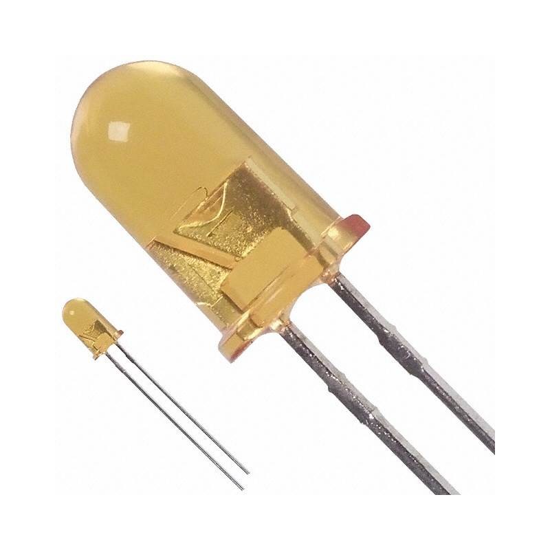 10 pcs : HLMP-3416 - LED YELLOW CLEAR T-1 3/4 T/H