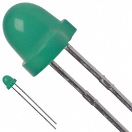 10 pcs : SSL-LX5063GD - LED GREEN DIFFUSED T-1 3/4 T/H
