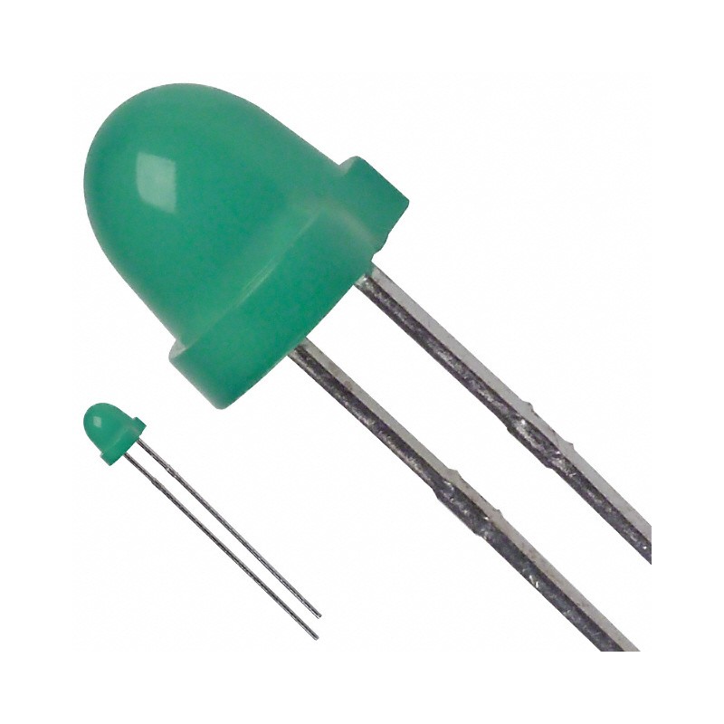 10 pcs : SSL-LX5063GD - LED GREEN DIFFUSED T-1 3/4 T/H