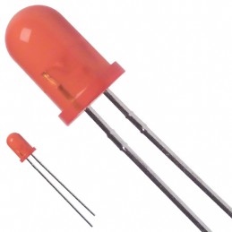10 pcs : SSL-LX5093AD - LED AMBER DIFFUSED T-1 3/4 T/H