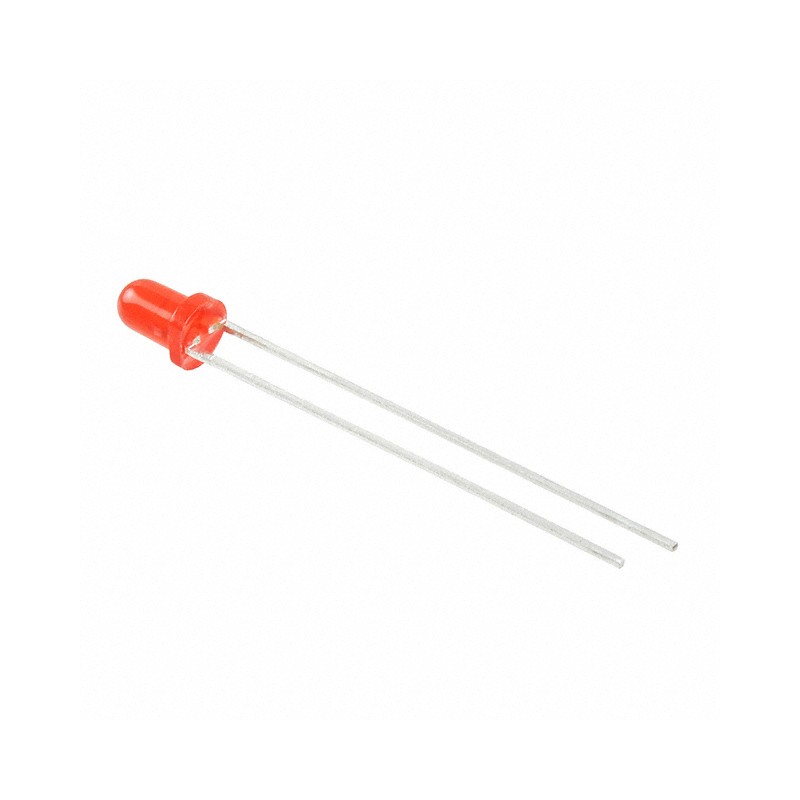 10 pcs : SSL-LX3054ID - LED RED DIFFUSED T-1 T/H