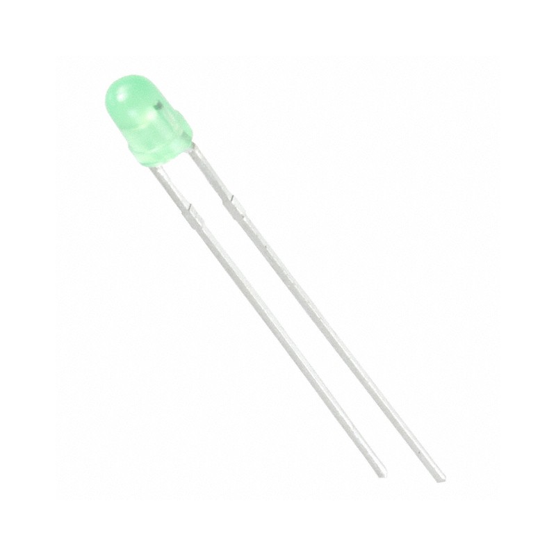 10 pcs : WP710A10SGD5V - LED GREEN DIFFUSED T-1 T/H